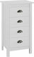 Drawers Storage Hill Range Solid Wood White L46xW35xH80cm