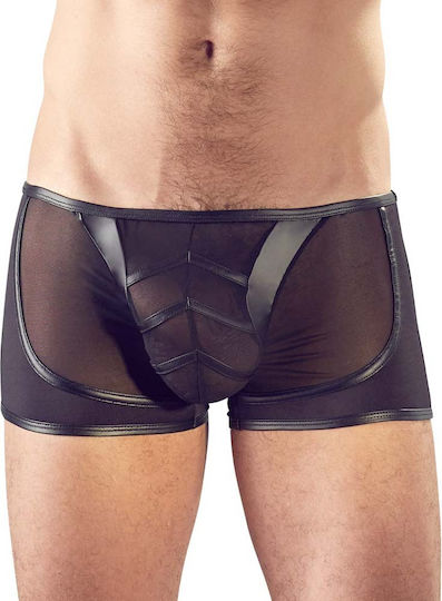Svenjoyment Underwear Net Boxer with Shiny Straps Black