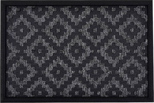 Ankor Entrance Mat Carpet with Anti-slip Backing Grey-Black 40x60cm