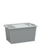 Kis Bi-Box Kunststoff Aufbewahrungsbox mit Deckel Gray 55x35x28cm 1Stück