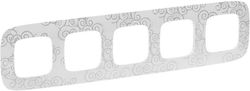 Legrand Valena Allure Switch Frame 5 Positions Horizontal Installation Narcis Chrome in Multicolour Color Multicolor 754345 Legrand Valena Allure Switch Frame 5 Positions Horizontal Installation Narcis Chrome in Multicolour Color Multicolor 754345
