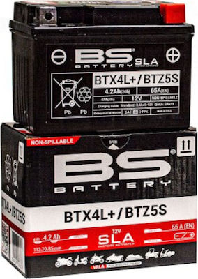 BS Μπαταρία Μοτοσυκλέτας BTZ5S-SLA με Χωρητικότητα 4.2Ah