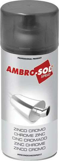 Ambro-Sol Σπρέι Γαλβανισμού Chrome Zinc με Νικέλ Εφέ Ασημί Ασημί 400ml