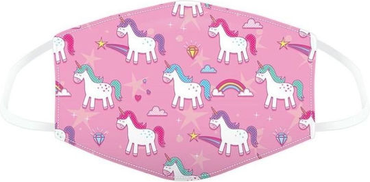 Puckator Reusable Face Covering Small 4-12 Ετών Pink Unicorn 1τμχ