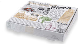 Disposable Pizza Paper Box 28x28x4.2cm 100pcs Kraft White