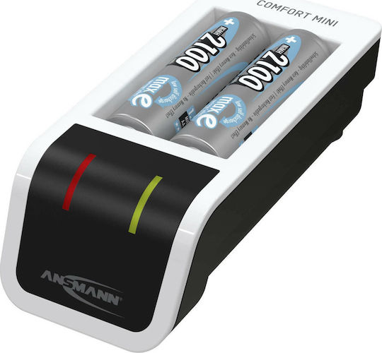 Ansmann Comfort Mini USB Încărcător 2 Baterii Ni-MH Dimensiune AA/AAA Set cu 2x AA 2100mAh