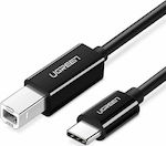 Ugreen Printer Scanner Cable USB-C male - USB-B male Μαύρο 2m (50446)