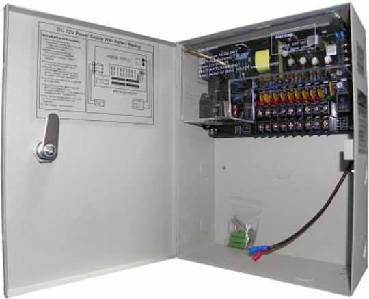 Anga CP1209-5A-9-B Power Box for CCTV Systems 9 Outputs 552-093
