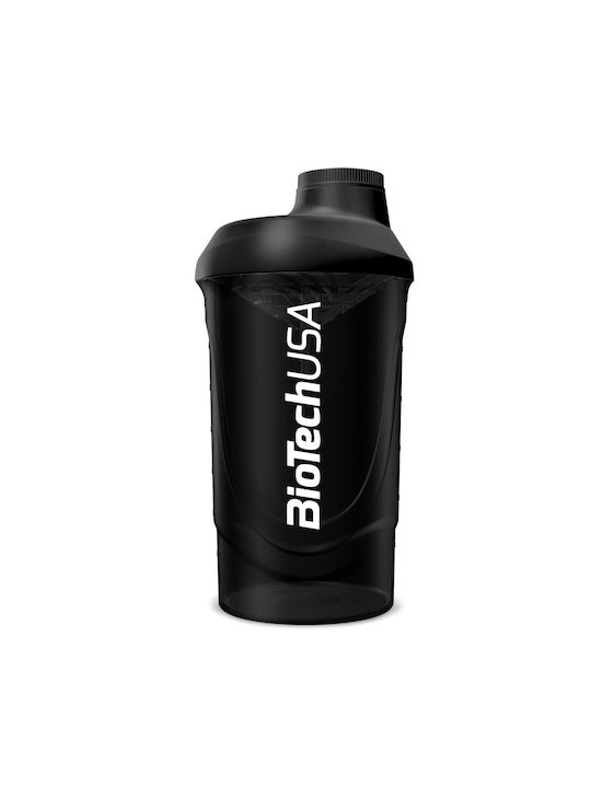 Biotech USA Wave Plastic Protein Shaker 600ml Black