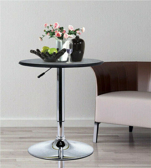 Table Bar Collapsible Wooden with Metal Frame Metallic 63x63x67cm