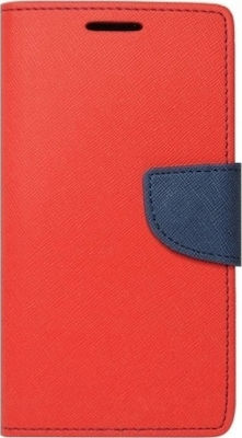 iSelf Fancy Synthetic Leather Wallet Red (Redmi 9C)