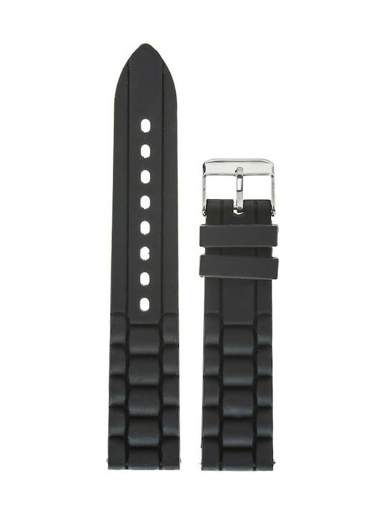 Tzevelion S 1120 Gummi-Armband Schwarz 24mm