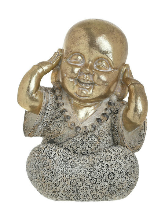 Inart Dekorativer Buddha Aus Polyresin 16x15x22cm 1Stück