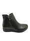 Leather boots - Black - back patent croco