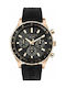 Trussardi T-Logo Watch Battery with Black Rubber Strap