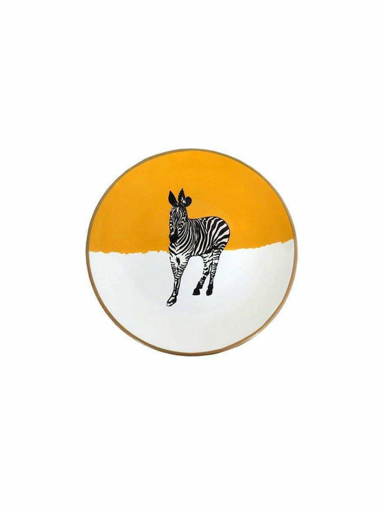 Art et Lumiere Round Ceramic Decorative Platter White 31x31cm