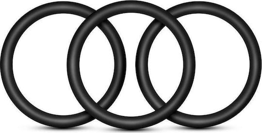 Blush Performance Pure Premium Silicone Cockrings VS3 Black 3pcs