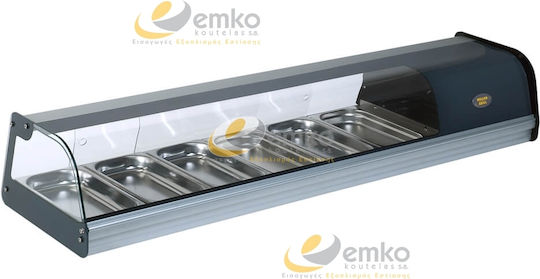 Roller Grill Βιτρίνα Συντήρησης Επιτραπέζια με Χωρητικότητα 6x1/3 GN 145x40x26cm