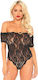 Leg Avenue 89234 Lace Teddy & Bottom Sexy Κορμάκι με Δαντέλα Μαύρο