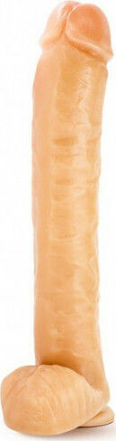 Blush Hung Rider Bruno Realistic Dildo with Scrotum & Suction Cup Beige 36cm