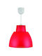 Vito Bitez-Colors-300 Pendant Light Red with Socket E27 25x28.5cm