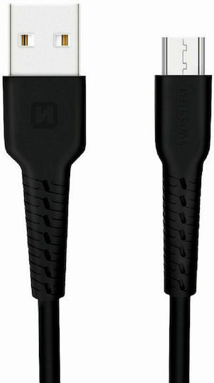 Swissten Regular USB 2.0 spre micro USB Cablu Negru 1m (71505520) 1buc