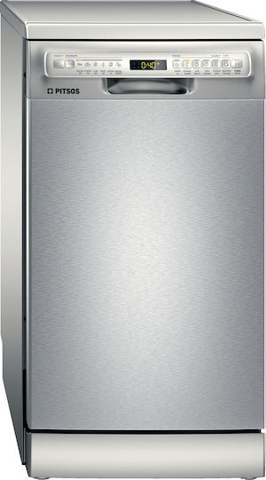Pitsos Freestanding Dishwasher with Wi-Fi for 9 Place Settings W45xH84.5cm Inox