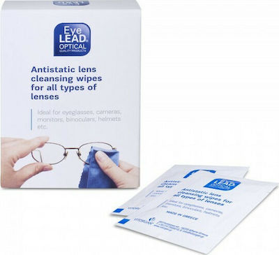 Eyelead Antistatic Lens Cleansing Wipes Eyewear Cleaning Wipes Anti-Fog & Anti-Static 10pcs