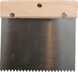 Herran Tile Spatula Metallic Tooth with Wooden Handle