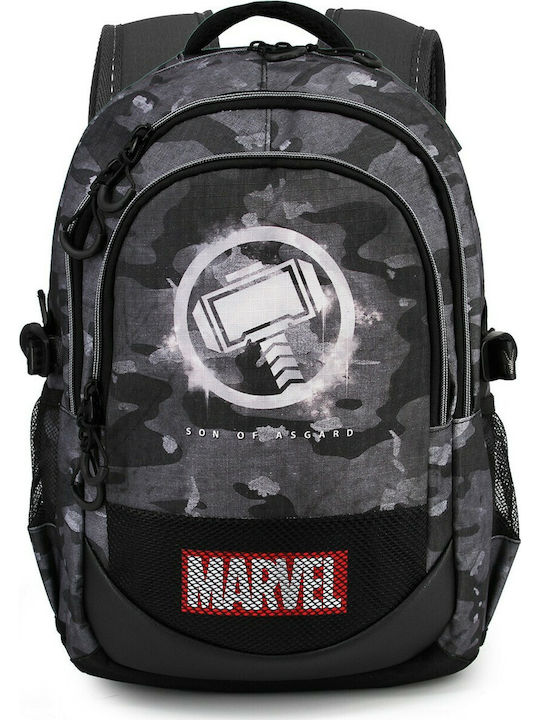 Karactermania Thor Hammer Multicolored School Bag Backpack Elementary, Elementary in Gray color