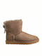 Ugg Australia Mini Bailey Bow II Women's Suede Boots with Fur Caribou