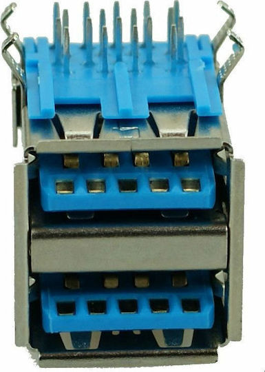 Powertech Usb 3.0 Connector A Type Double Silver (CON-U005)