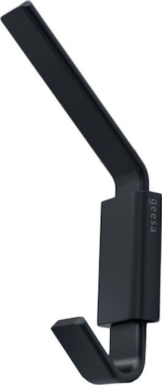 Geesa Frame Άγκιστρο Μπάνιου Διπλό με Βίδες Black Matt