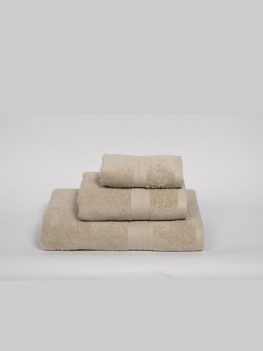 Mc Decor Σετ Πετσέτες Μπάνιου 3τμχ Ismini Natural Βάρους 620gr/m²