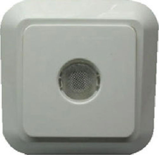 Aliberti Siros Complete Wall Push Staircase Button with Frame White 71.08.21.100