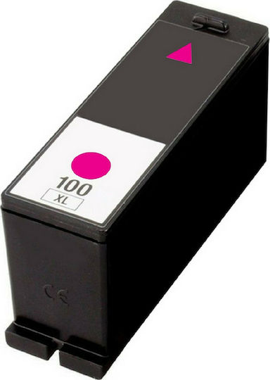 VS Συμβατό Μελάνι Εκτυπωτή InkJet Lexmark 100XL 14N1070E 600 Σελίδων 10ml Ματζέντα 1τμχ