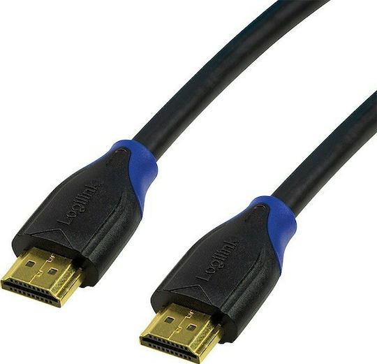 LogiLink HDMI 2.0 Premium High Speed 4K 60Hz HDR Cable HDMI male - HDMI male 3m Μαύρο