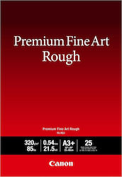 Canon FA-RG1 Φωτογραφικό Χαρτί Premium Fine Art Smooth A3+ 320gr/m² για Εκτυπωτές Inkjet 25 Φύλλα