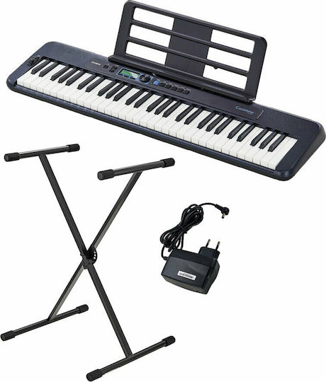 Casio Αρμόνιο CT-S200 Bundle με 61 Πλήκτρα Τυπικής Αφής με Βάση και Αναλόγιο Μαύρο