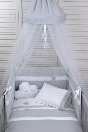 Baby Oliver Set Pentru Pătuț Gri 2 Bucăți