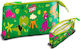 Kids Licensing Crazy Dino Penar cu 3 Compartimente Verde