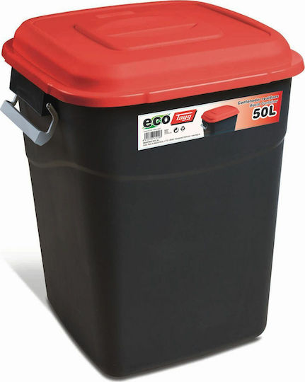Tayg Plastic Waste Bin 50lt Black