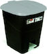 Tayg Plastic Waste Bin 50lt with Pedal Black