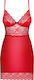 Obsessive Lovica Chemise & Thong Red