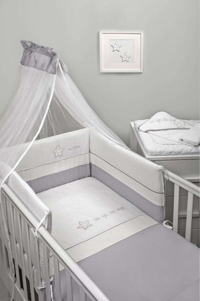 Baby Oliver Σετ Κούνιας Star Light Star Bright Des. 146 6τμχ Grey 46