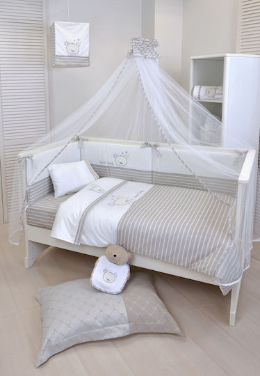 Baby Oliver Set Pentru Patut Sweet Teddy Des. 350 Bej 3buc piese