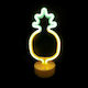 Aca Decorative Lamp Pineapple Neon Battery Yellow