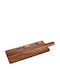 Cryspo Trio Wooden Cheese Serving Platter with Handle με Μαχαίρι & Πιρούνι 52x16cm