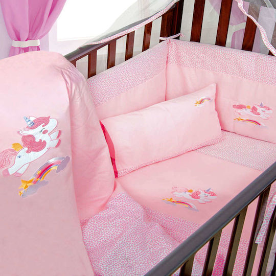 Dimcol Set Für Krippe Unicorn 41 Rosa 3Stück