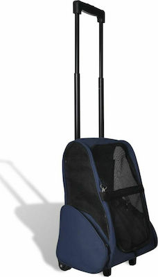 vidaXL Wasserdicht Trolley für Hunde / Katzen bis 10kg Blau L40xB25xH53cm. 170193